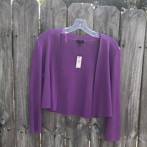 Talbots Medium Purple Shrug - Picture 2 of 7